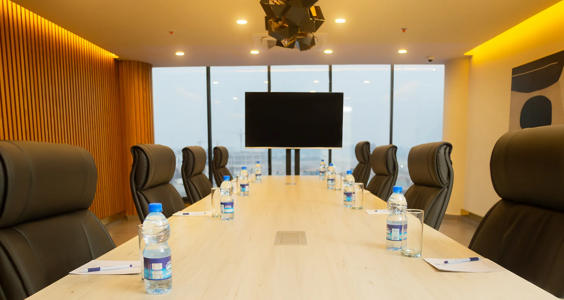 Boardroom with city view at Melrose Arch