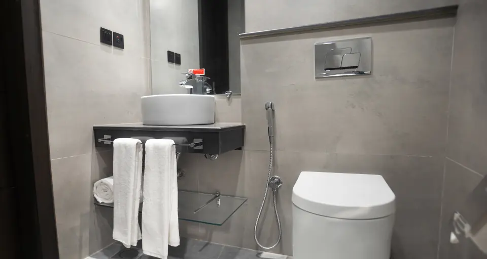 Modern guest washroom at Best Western Rawalpindi Central