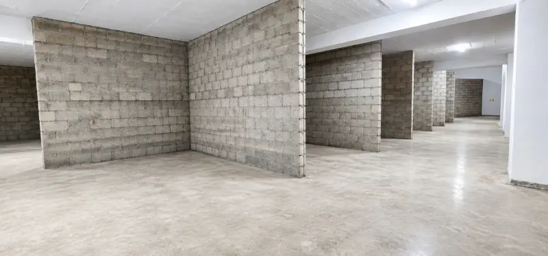 Block partition walls forming units inside Sky Luxe